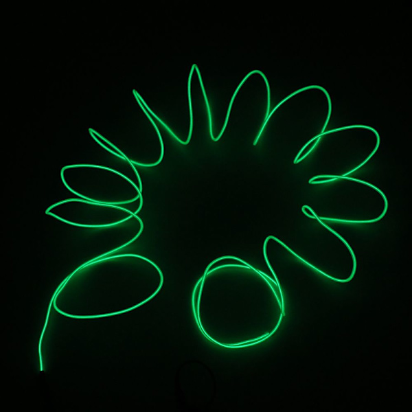 Luminescent Luminescent LED-lampor Armatur El Wire Slinga 5 Meter Grön