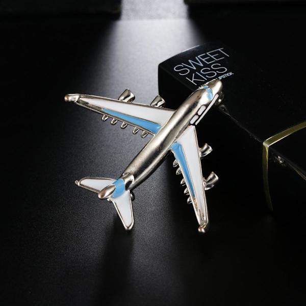 damer herrar smycken flygplan flygplansbrosch mode corsage halsband brosch blå
