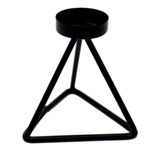 svart metall ljushållare ljushållare för bröllop hem bordsinredning 9x9,5cm