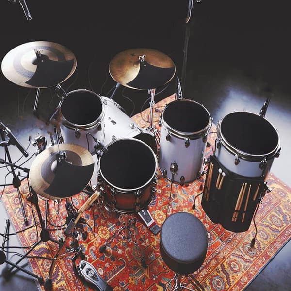 [RM]ING 10 Pieces Drum Dampeners - Drum Practice Pad Bass Drum Silent Muffler Black