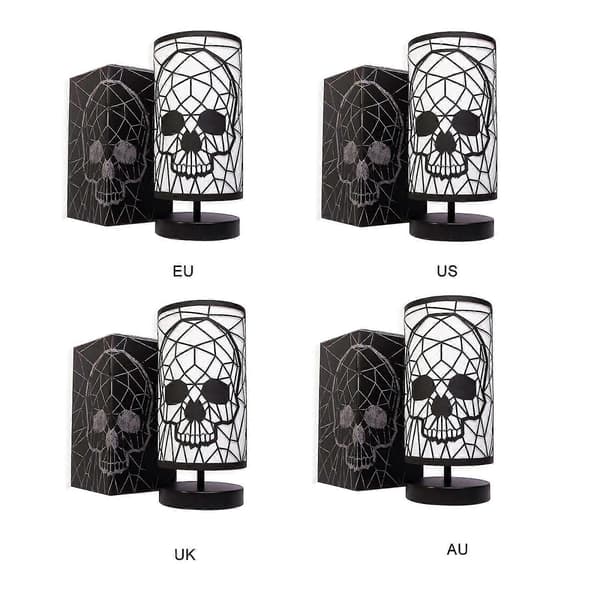 [RM]100% ny Sort Kranie Lampe Gotisk Lampe Kranie Lys