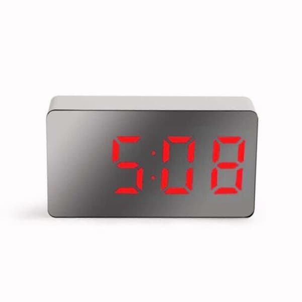 LED-väckarklocka digital väckarklocka kalender snooze-funktion klocka-dwdz Red