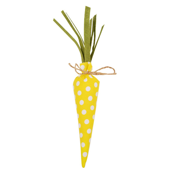 Påskstil Iögonfallande Tygkonst Dekor Söt Bedårande Morotsformad Tygleksak Dekor för Fest Yellow & White