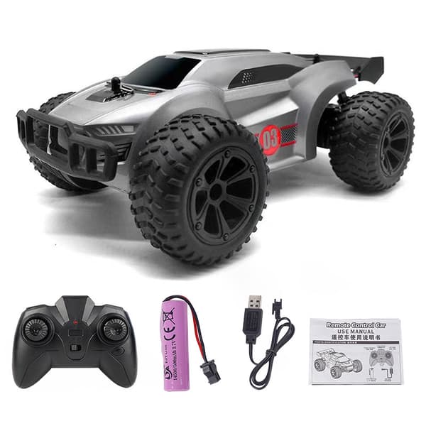 RC-bil - 2,4 GHz højhastigheds Bigfoot RC-bil, legetøjsbilgave til børn