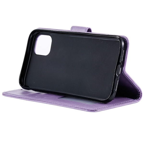 iPhone 13 - Mandala Læder Cover med Print - Lilla 70