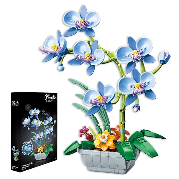 [RM] Orchid Flowers Building Blocks Bonsai Tree Creative Project for Adults