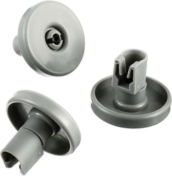 Set med 8 underkorgshjul för diskmaskiner, 4*2,9 cm, grå, plastmaterial