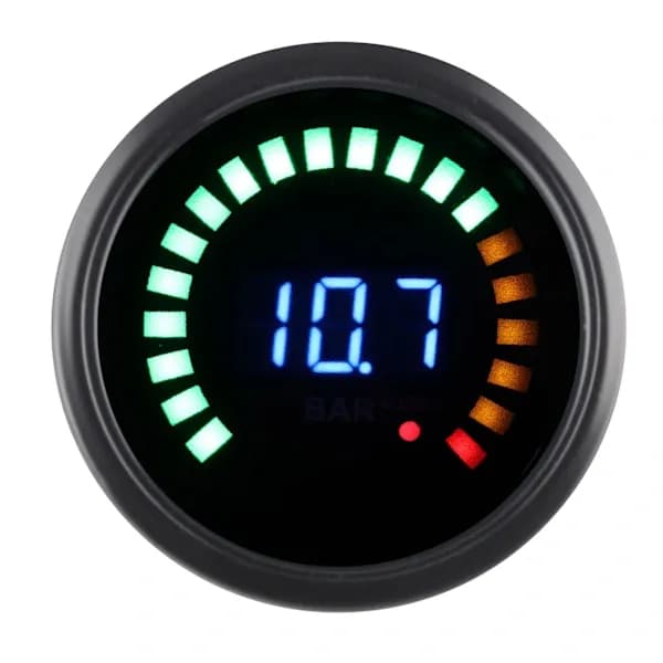 [RM]2-in-1 Car Voltmeter LED Digital Display Vacuum Gauge 12V Universal Meter[co]