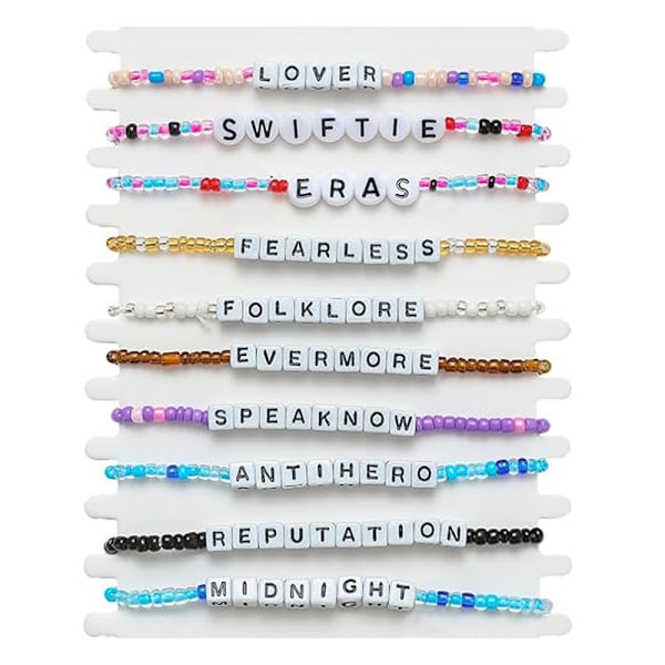 Taylor Swift fan färgglada polymer lera engelska namn armband set ZJ11314