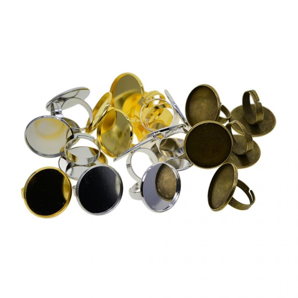 20st justerbar ringbas Justerbar ring DIY-tillbehör för smyckestillverkning