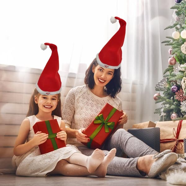 [RM]2-pack Interactive Christmas Hat Automatic Swing Design Built-in Music