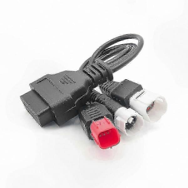 OBD2-skannerkabel för motorcyklar, 16 till 3/4/6-stiftsadapter för diagnossystem