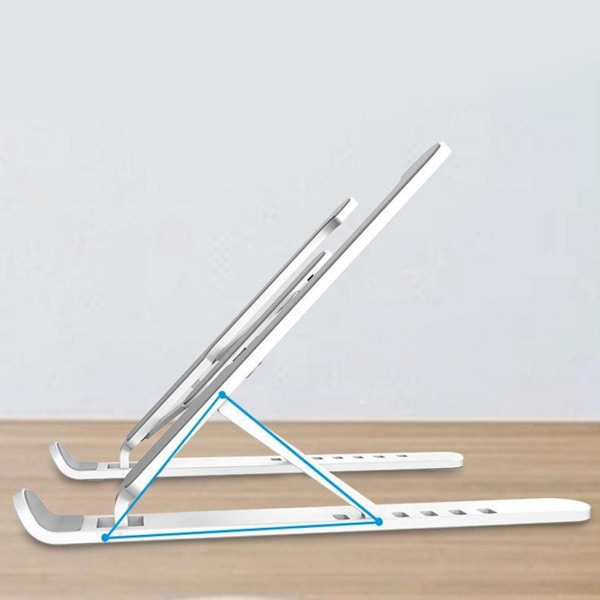P1 Pro Vikbart Portabelt Justerbart Laptopbord Stativ Bricka Vit