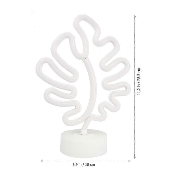 [RM]LED Neonskylt Monstera Bladformad Lampa för Dekoration 1st Vit