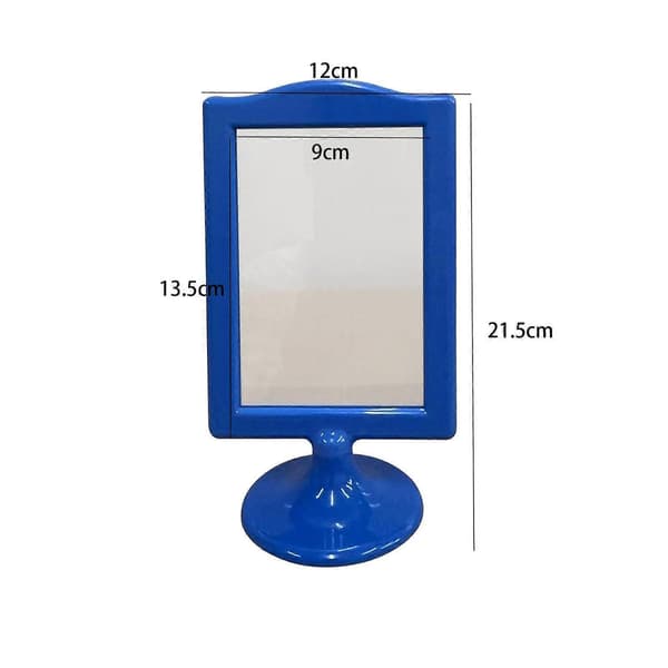 [RM]Dubbelsidig stående bildram piedestal bildram för festbröllop vit Blue inner size 9cmx13.5cm