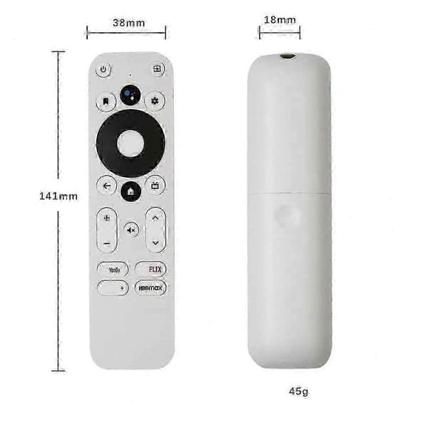 Bluetooth stemmefjernbetjening til Android 4K UHD TV Box Erstatning i hvid til KM2 og KM2 PLUS enheder White