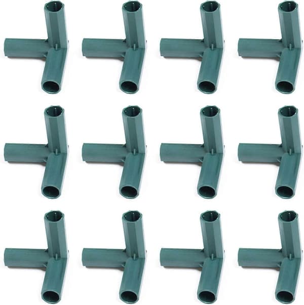 12-pak 16 mm 3-vejs PVC-fittings til kraftig drivhusramme