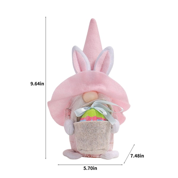 Påsk Gnome Plyschdocka Dekorationer, Kanin Ansiktslös Docka Påsk Ornament, Kanin Gnomes Ornament, Inomhus Vårdekor, Påskdekorationer Ornament, pr B