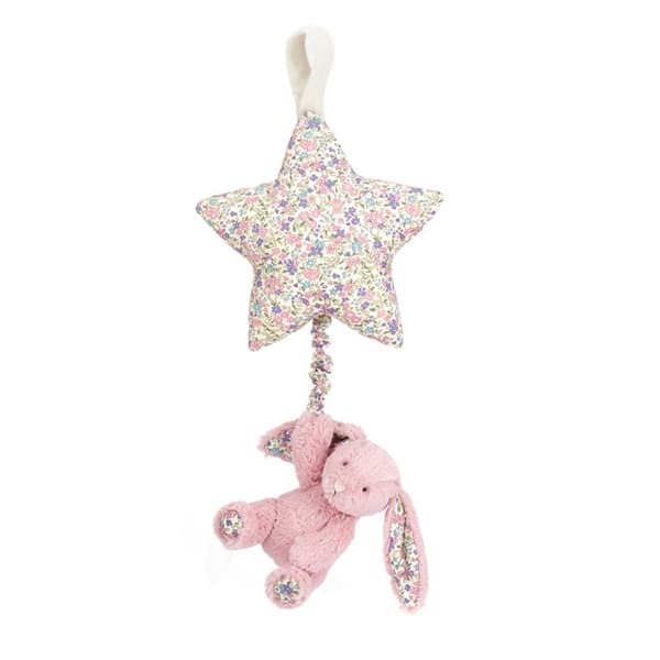 Jellycat Blossom Tulip Bunny Star Musical Pull Plush Keychain