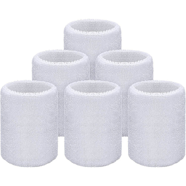 6-pack Sportarmband, Bomullsarmband, Absorberande Armband