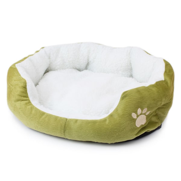 Lambswool Kennel Teddy Bichon Pet Bed Mat för Hund Cat Mat Green