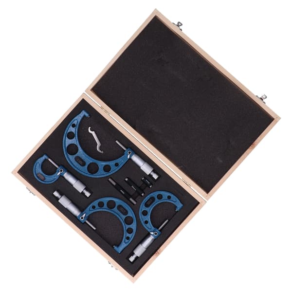 [RM]4st Högprecision Utvändig Mikrometer Metall Mätverktygssats 25/50/75/100MM 0.01MM