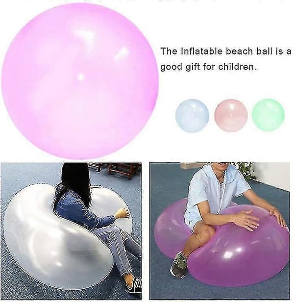Børns bobleboldlegetøj Kæmpe oppustelig vandstrand gummibold geléballon blå bolde