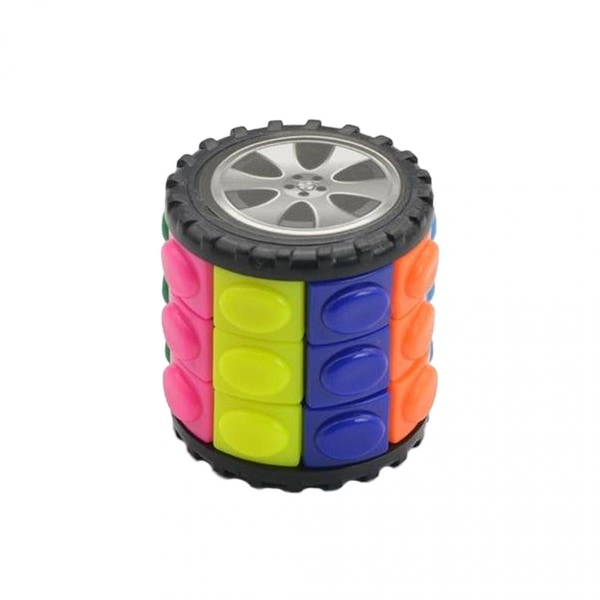 Cylinder Magic Cube Twist Puzzle Intelligensleksaker Barn Vuxna Gåva 5x5