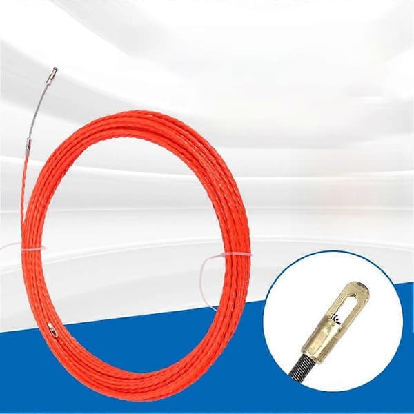4,5 mm x 30 m putkenvetolaite, kalalanka, sähkökaapelin vetolaite, seinän läpi pujotettava tanko, punainen polyesteri-apilanlanka Red