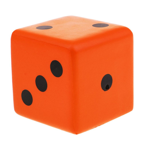 Tärningar i skumgummi pricktärningar speltärningar för matematikundervisning orange leksak