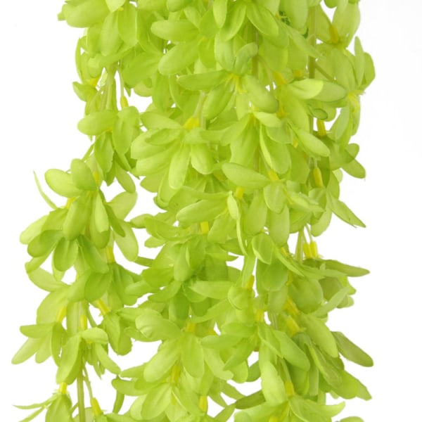2st Siden Gäng Hängande Växter Konstgjorda Lila Blomma Garland Dekor Grön