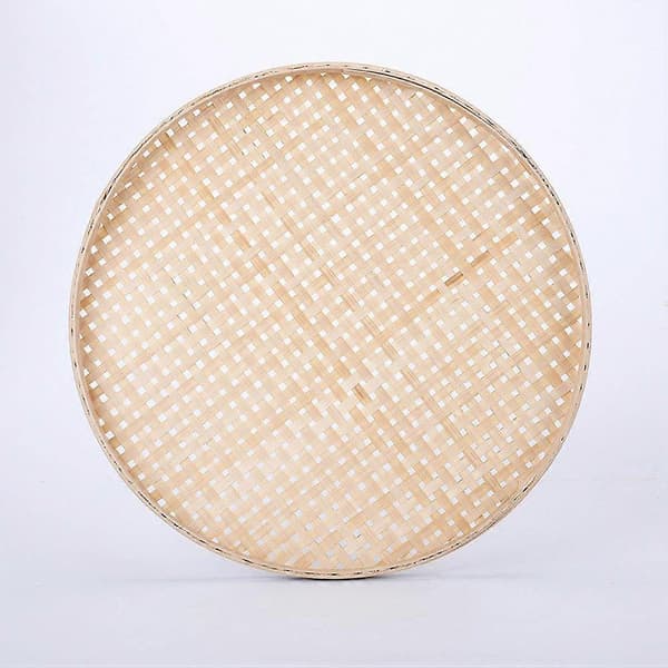 Bambu vävd förvaringskorg för hemmabruk 1 st Kök Beige Bambusikt
