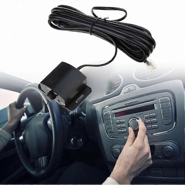 Förstärkarkontrollkabel med basknopp och instrumentbrädefäste för bilstereosystem Black