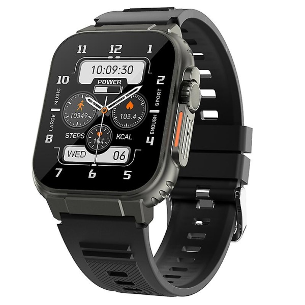 A70 1,96-tums skärm Smart Watch Bluetooth Calling Ip67 Vattentätt sportarmband med pulsmätning av blodtryck