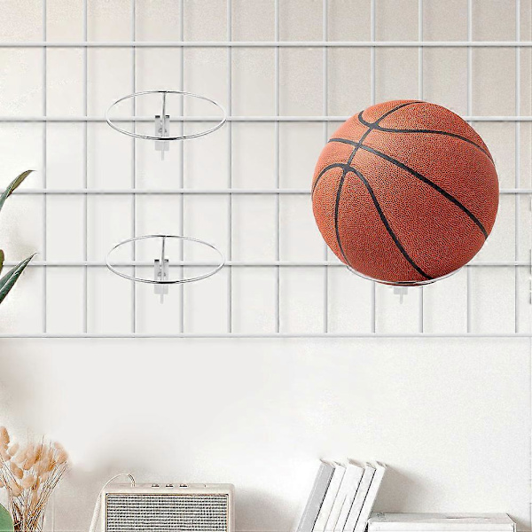[RM]Hatholder til hatte Sølv Pegboard 4 stk. Baseball Volleyball Boldholder
