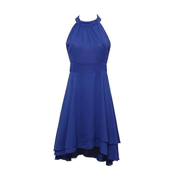 Elegant Halter Ärmlös Croppad Lager Midi Klänning Grön för Kvinnor L