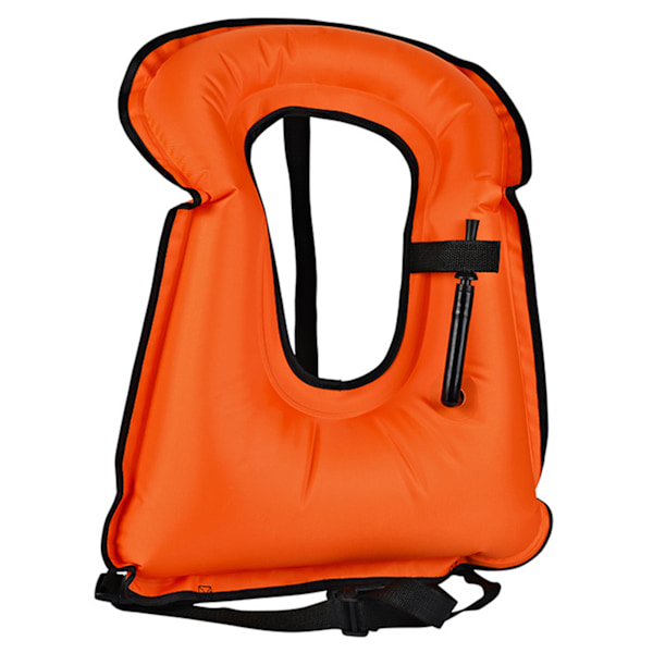 Voksen Bærbar Oppblåsbar Snorkelvest Lett Slitesterk Redningsvest Jakke for Dykking Orange