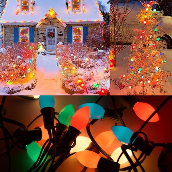 Pallerina C7 LED-jouluvalot 7,6 m moniväriset joulukuusenvalot Ceramic Multicolor