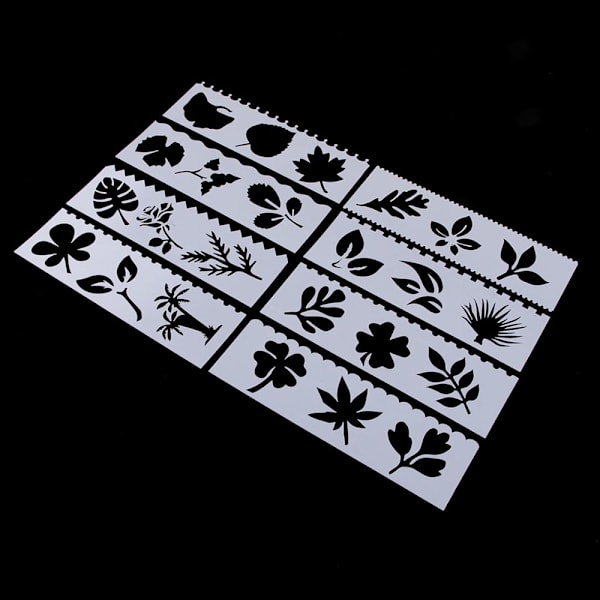 8 Stil Journal Ritningsschabloner Set Kortark