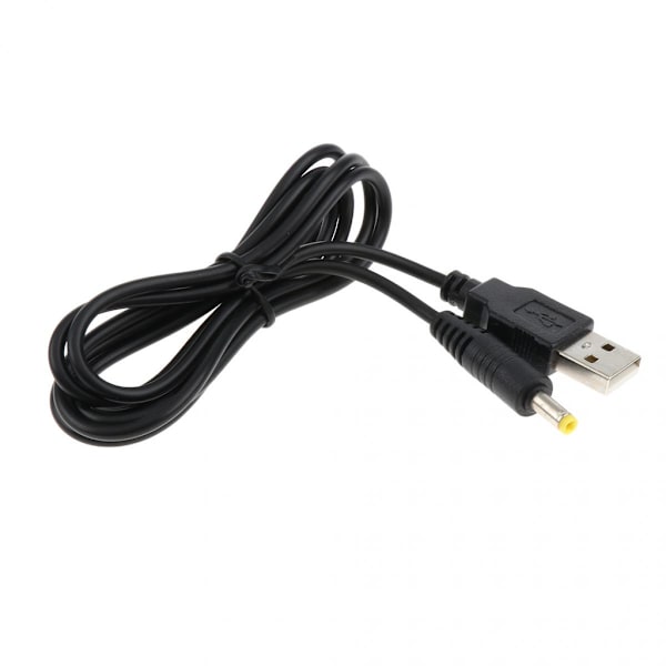 USB Strömkabel för Sony PSP 1000 2000 3000 Konsol - 1.8 Meter Svart