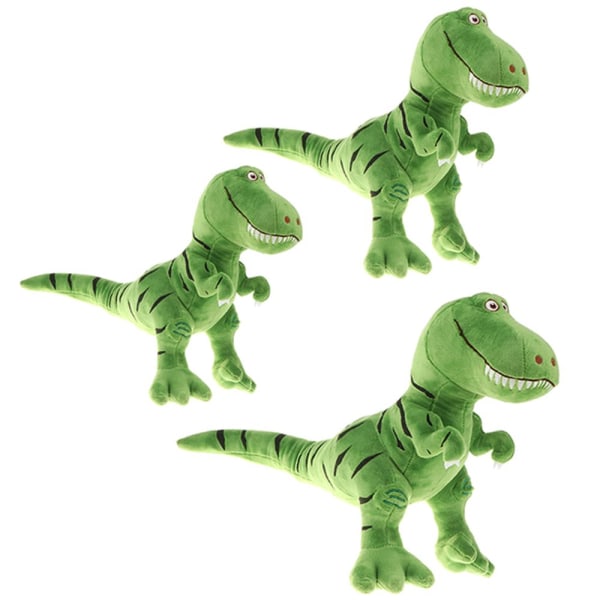 Stora plysch gosedjur Tyrannosaurus Dinosaur Doll Toy Grön 30cm