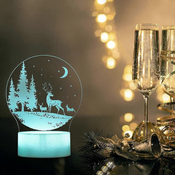 7-farget LED nattlampe for barn 13.8X12.6CM