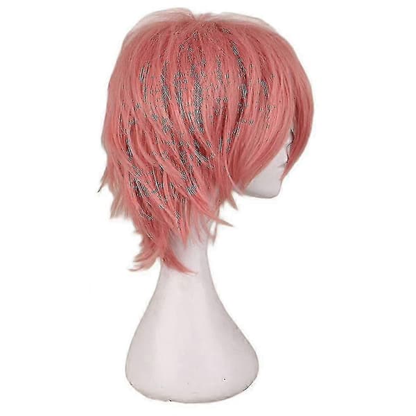 [RM] Moderne kort lige cosplay-kostumeparyk til mænd rouge powder