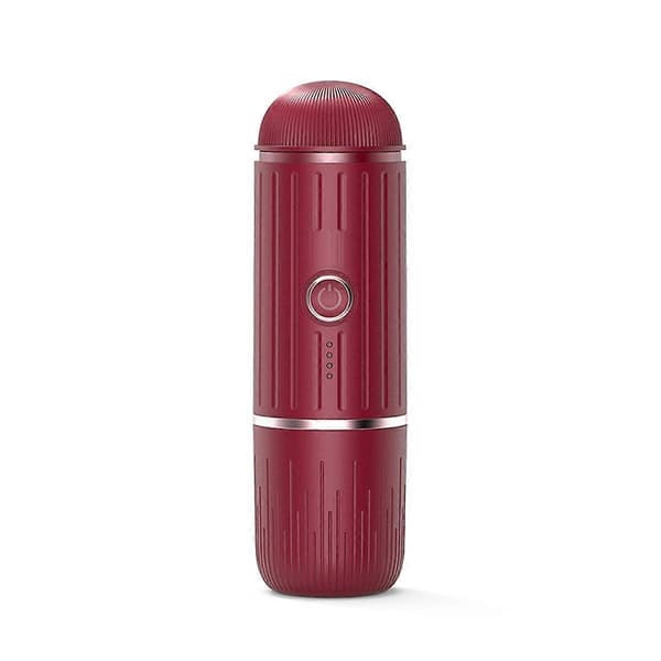 [RM]New Mini Capsule Coffee Powder Dual-Purpose Portable Electric Semi-Automatic Car Handheld Heated Espresso Machine, Red