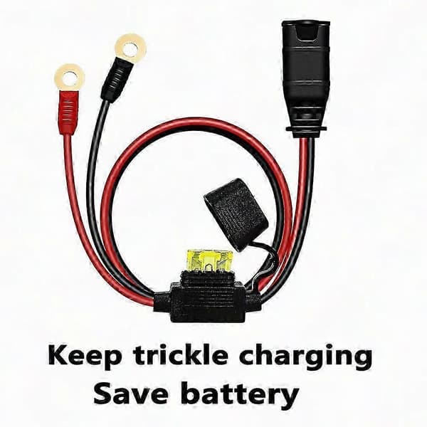 2-pack GC002 X-Connect för NOCO batteriladdartillbehör, M6 XL ringkabelsko, smarta batterier underhållsladdningskabel Black red