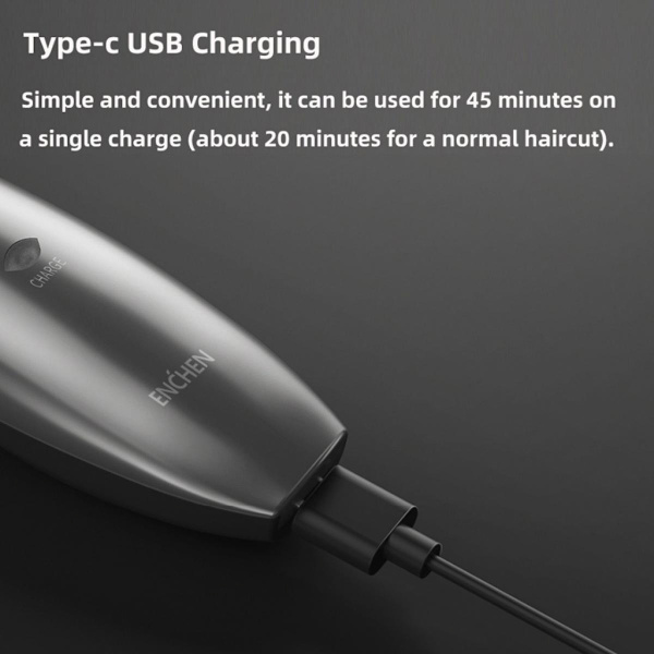 Hårklippare för Män Sax Förkläde Set USB Uppladdningsbar Set_B