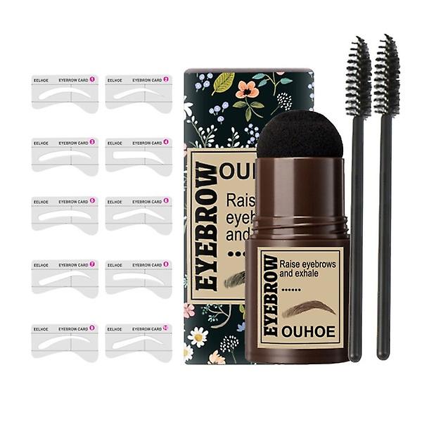 One Step Ögonbrynsstämpel Formningskit Vattentät Långvarig Ögonbrynssticka Hårlinje Naturlig Ögonbrynsmakeup Kosmetiskt Verktyg black