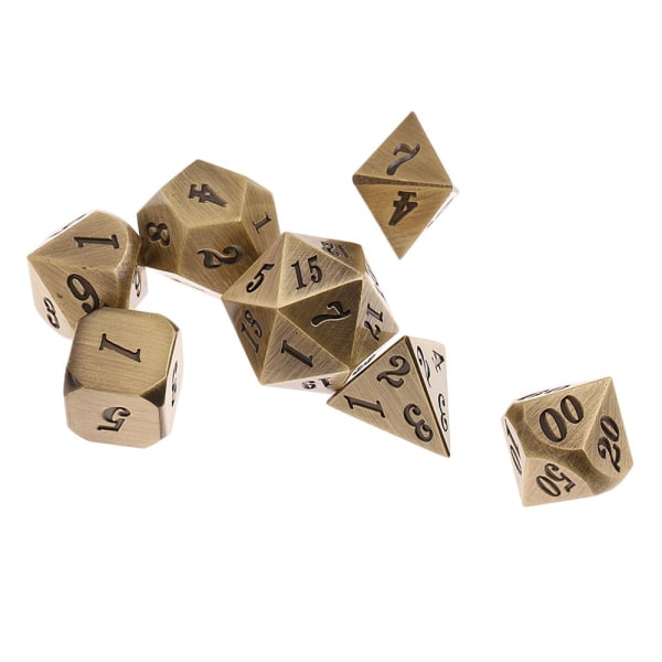 7 st metalltärningsset d6 d8 d10 d12 d20 för brädspel rpg mtg #7
