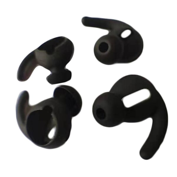Silikon Hörlurstips + Öronproppar + Fodral För Airpods Svart