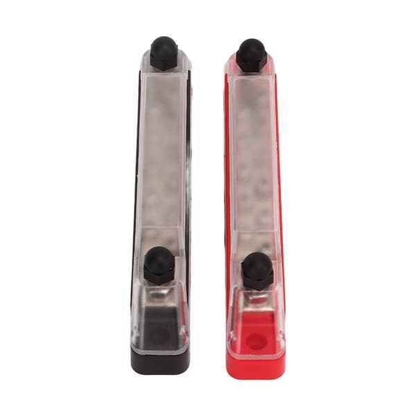 [RM]2 pcs 14 Post Power Distribution Block Bus Bar Set 2xM6 Post 12xM4 Screw Battery Terminal Box with Cover without Terminals
